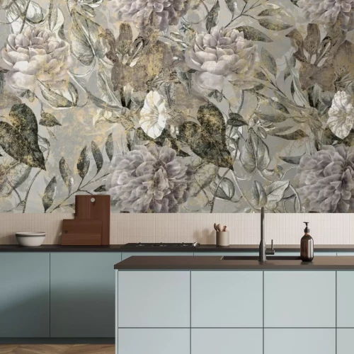 Papier peint  Sticker floral élégant