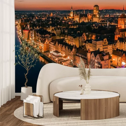 Papier peint  Gdansk city at sunset