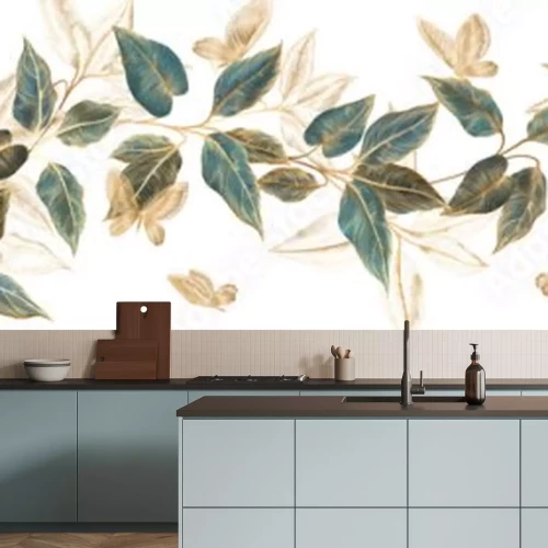 Sticker  Branche avec feuilles de cuivre