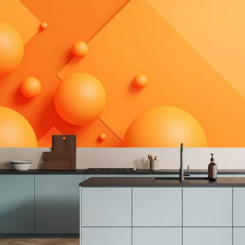 Papier peint  Fond 3D orange