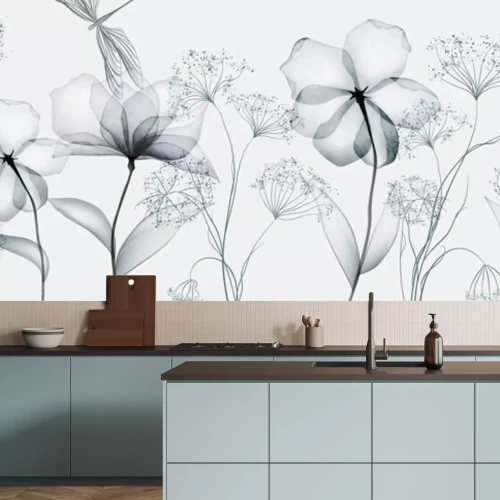 Papier peint  Motif floral délicat