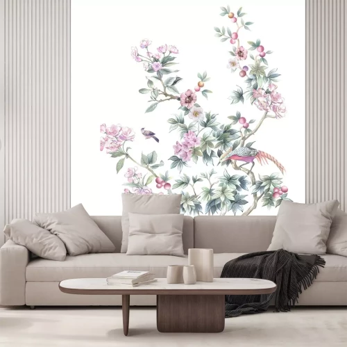 Sticker  Ornement végétal de style chinoiserie