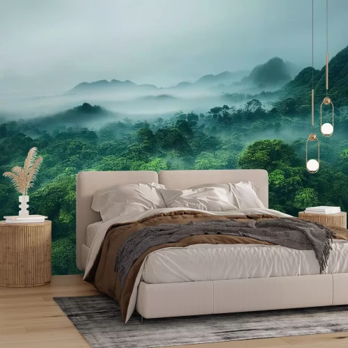 Papier peint  Mer de brouillard au-dessus d'une forêt tropicale