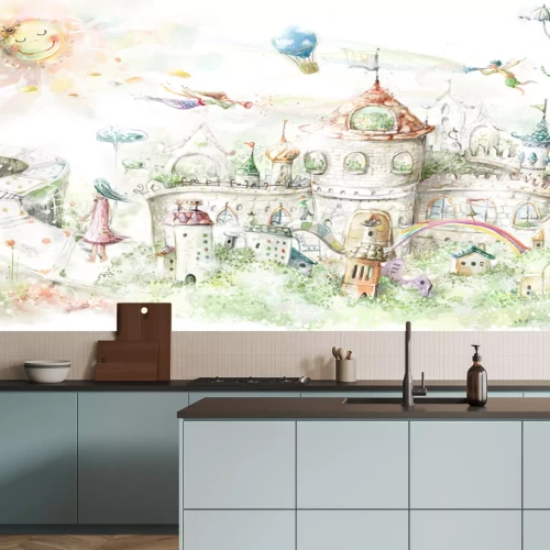 Papier peint  Château dans une ville magique