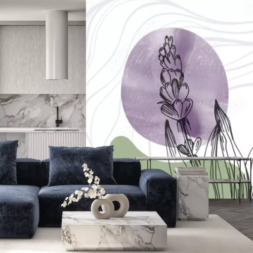 Sticker  L'abstraction de la lavande