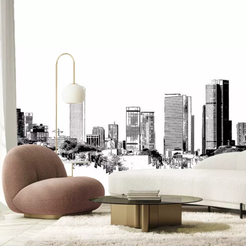 Sticker  Aperçu des gratte-ciel urbains