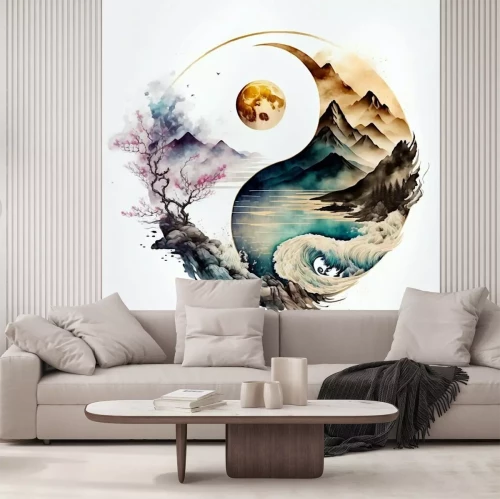 Sticker  Paysage yin yang