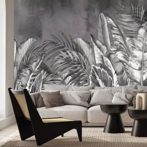 Papier peint  Tropical leaves .