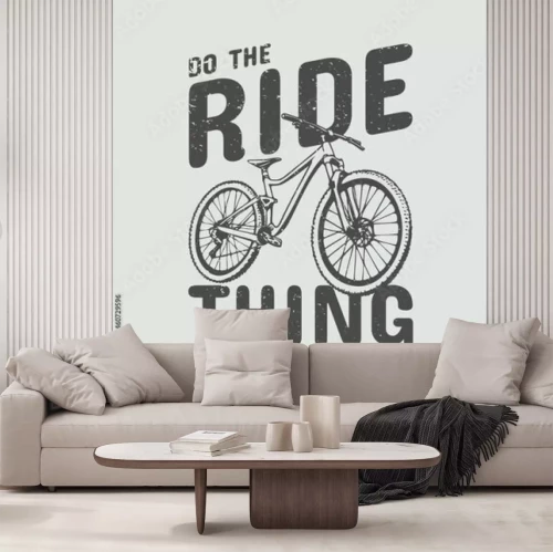 Sticker  Graphiques avec un vélo et une citation