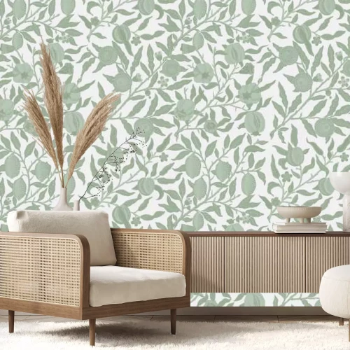 Papier peint  Végétation vert mat