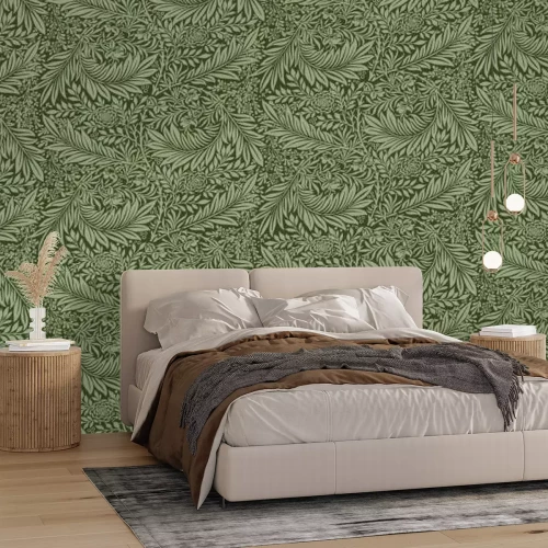 Papier peint  Vert art nouveau 