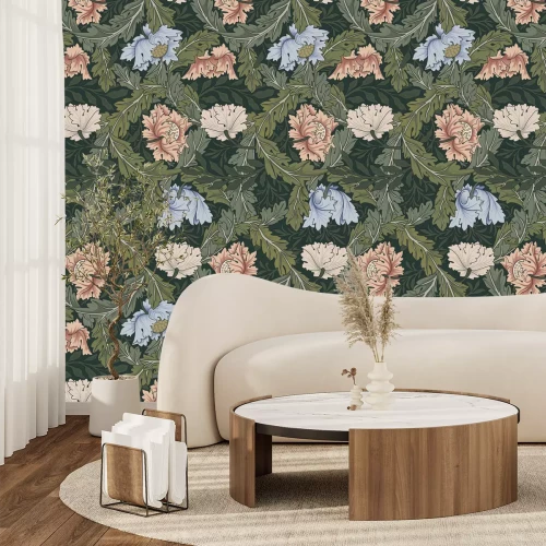 Papier peint  Parterres de fleurs 