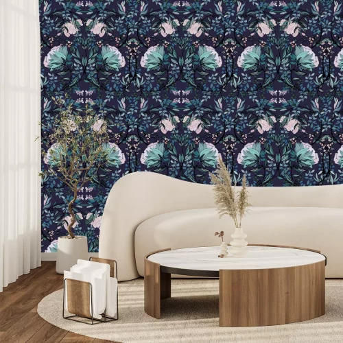 Papier peint  Fleurs abstraites