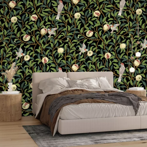 Papier peint  Oiseaux dans une haie