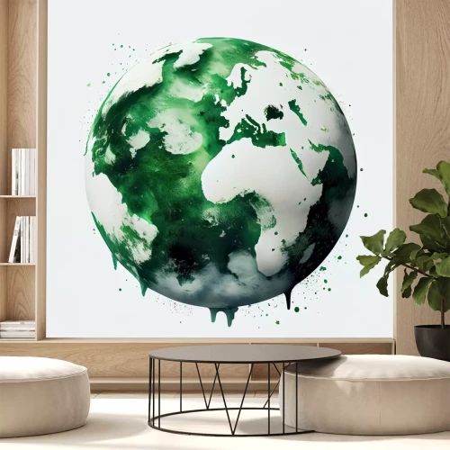 Sticker  Globe vert