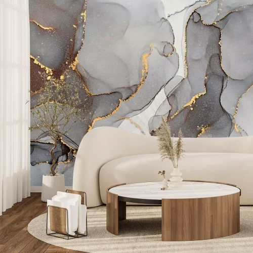 Papier peint  Peintures grises mélangées