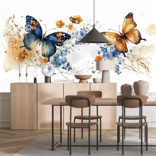 Sticker  Deux papillons d'automne