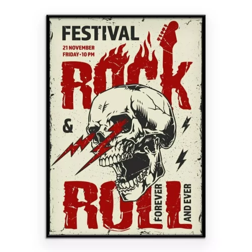 Poster  Affiche graphique de concert rock