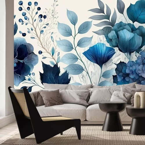 Papier peint  Bleu élégant