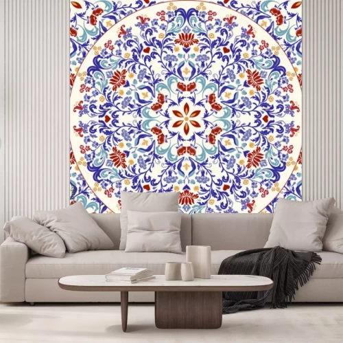 Sticker  Mandala oriental fleuri