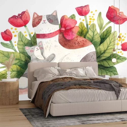 Sticker  Chat maman et chaton