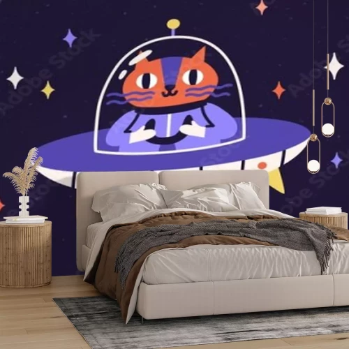 Sticker  Chat dans l'OVNI