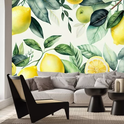 Papier peint  Un citronnier en fruits