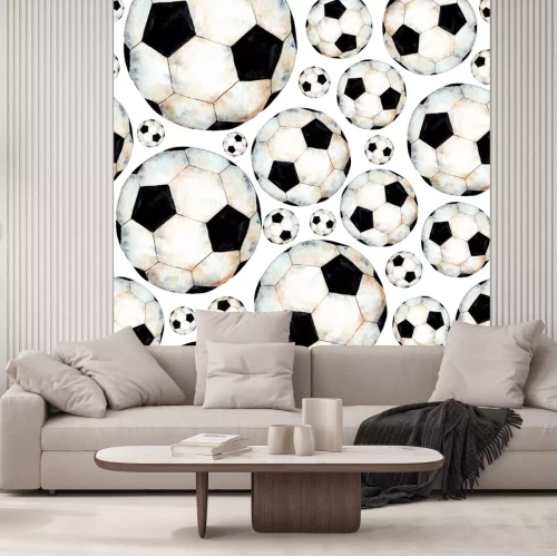 Sticker  Boules aquarelles avec des taches noires et blanches