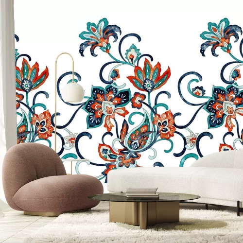 Sticker  Ornement floral exotique