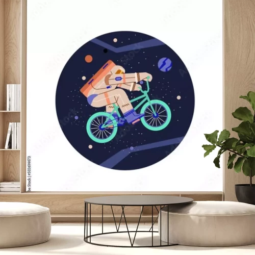 Sticker  Astronaute sur BMX