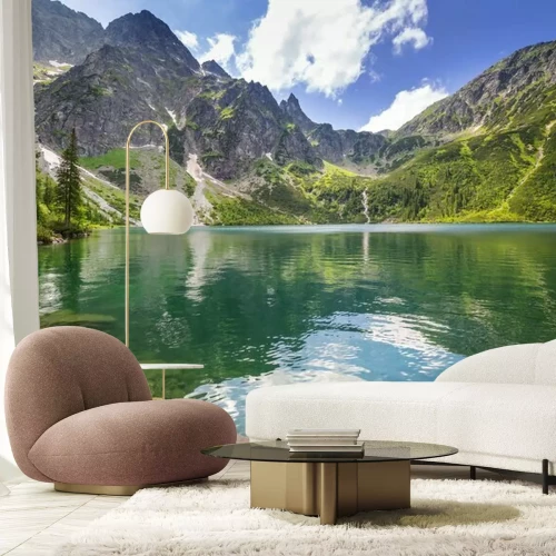 Papier peint  Beau paysage de montagnes Tatra et le lac en Pologne