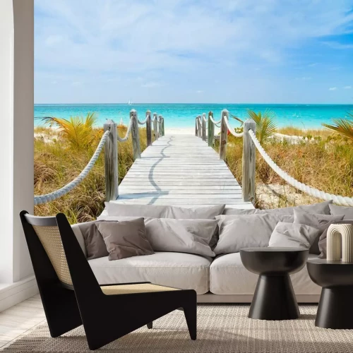 Papier peint  Entrée de plage dans les Caraïbes