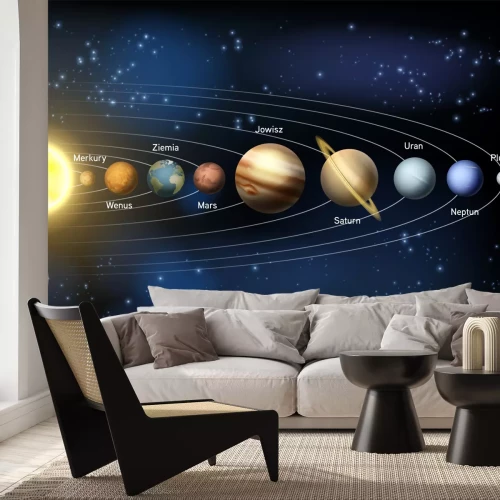 Papier peint  Système solaire avec planètes dans l'espace