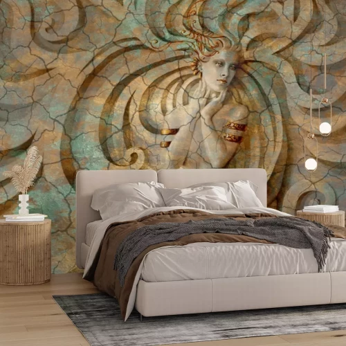 Papier peint  Sculpture abstraite en 3D d'une femme