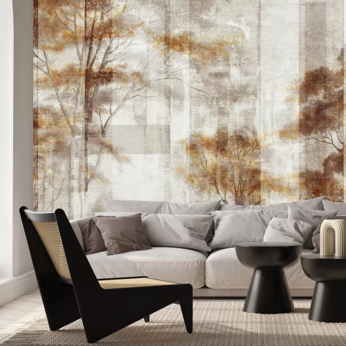 Papier peint  Paysage forestier aux couleurs d'automne