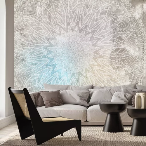 Papier peint  Mandala décoratif sur fond de béton