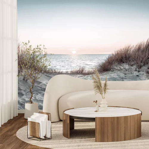 Papier peint  Paysage marin au coucher du soleil