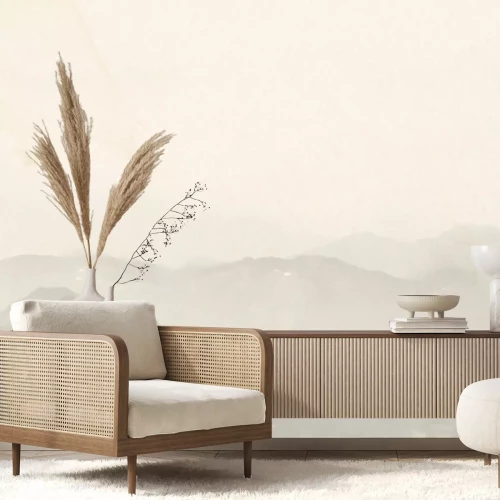 Papier peint  Paysage de montagne dans le style du minimalisme moderne