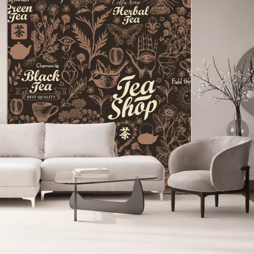 Papier peint  Tasses à herbes et à thé vintage