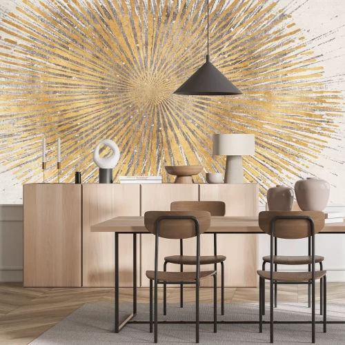 Papier peint  Cercle doré abstrait avec texture