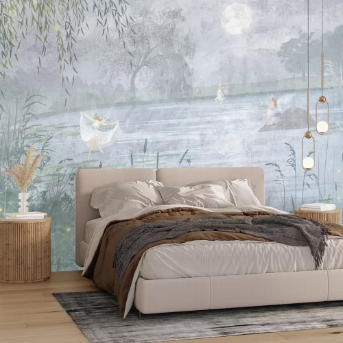 Papier peint  Ballerines dansant sur le lac