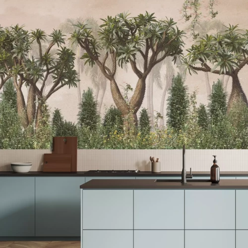 Papier peint  Forêt de séquoias vintage