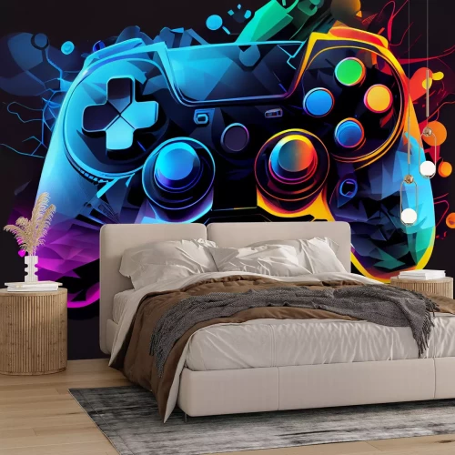 Papier peint  Manette de jeu dans un concept abstrait et coloré
