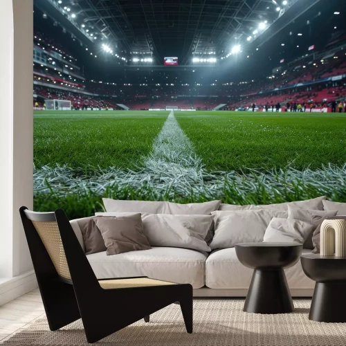 Papier peint  Herbe verte dans le stade de football