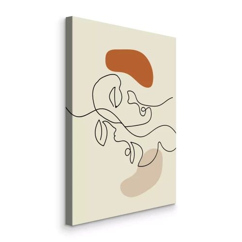 Tableau  Visages minimalistes dans le style line art