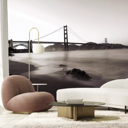Papier peint  Paysage monochrome avec le Golden Gate Bridge