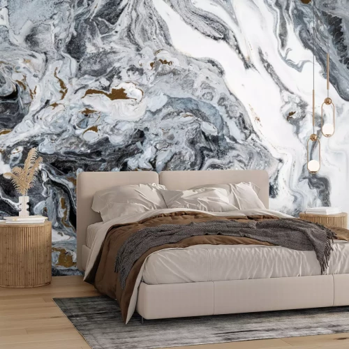 Papier peint  Marbre abstrait en gris