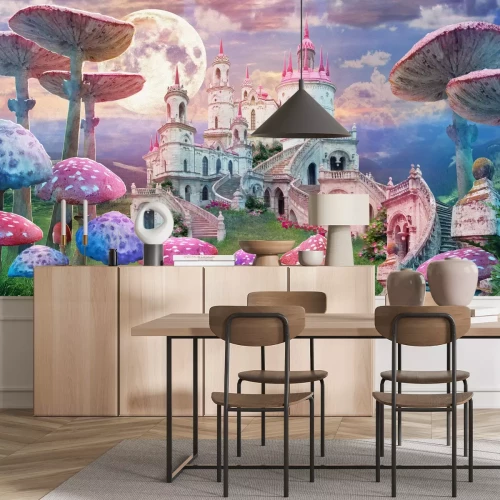 Papier peint  Château de princesse dans un pays féerique