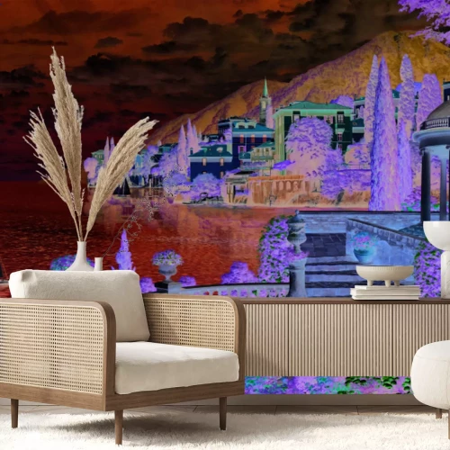 Papier peint  Paysage pittoresque avec vue sur les montagnes