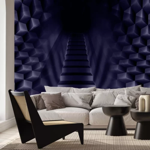 Papier peint  Escaliers tridimensionnels vers la lumière vive
